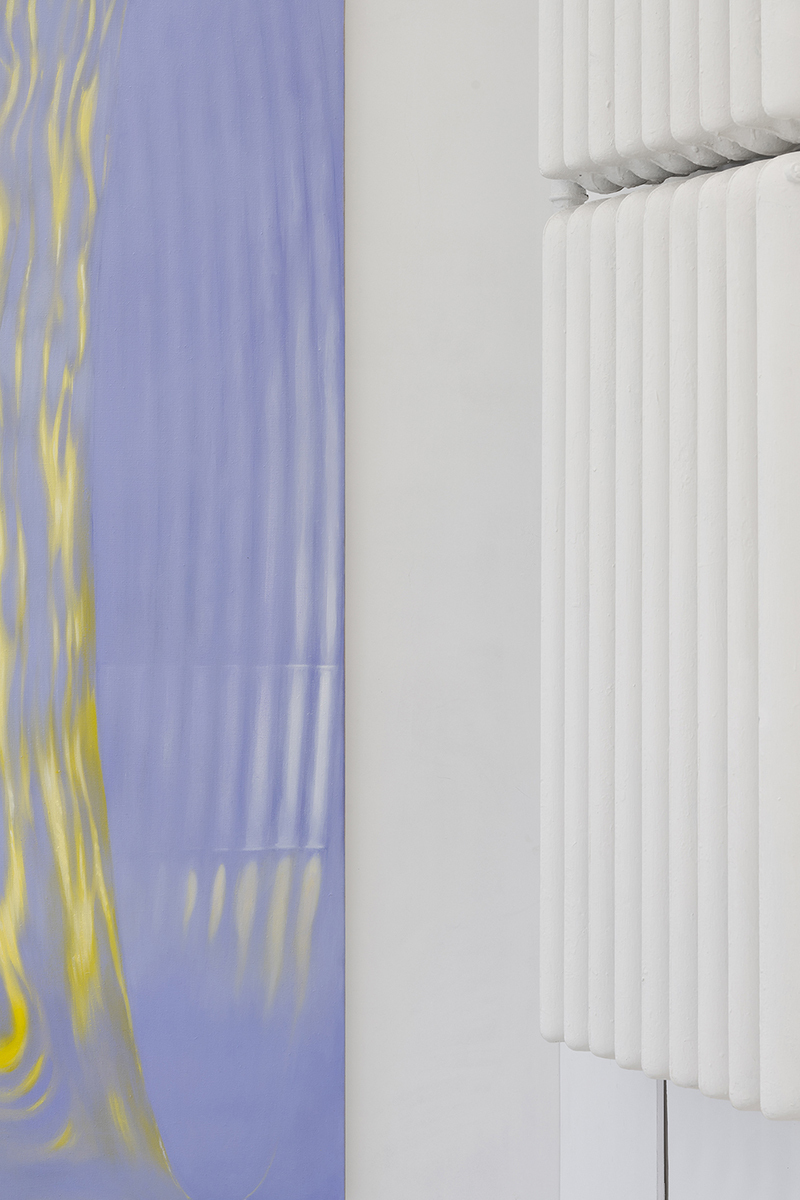 Vika Prokopaviciute, Pale Pale Circle (detail), 2021 (Oil on linen, 200 x 130 cm).