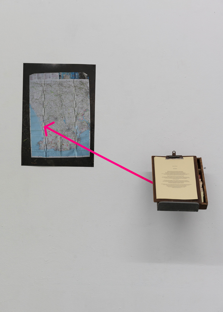 INTRO 2021 c-print, masking tape, clipboard, mixed media on paper