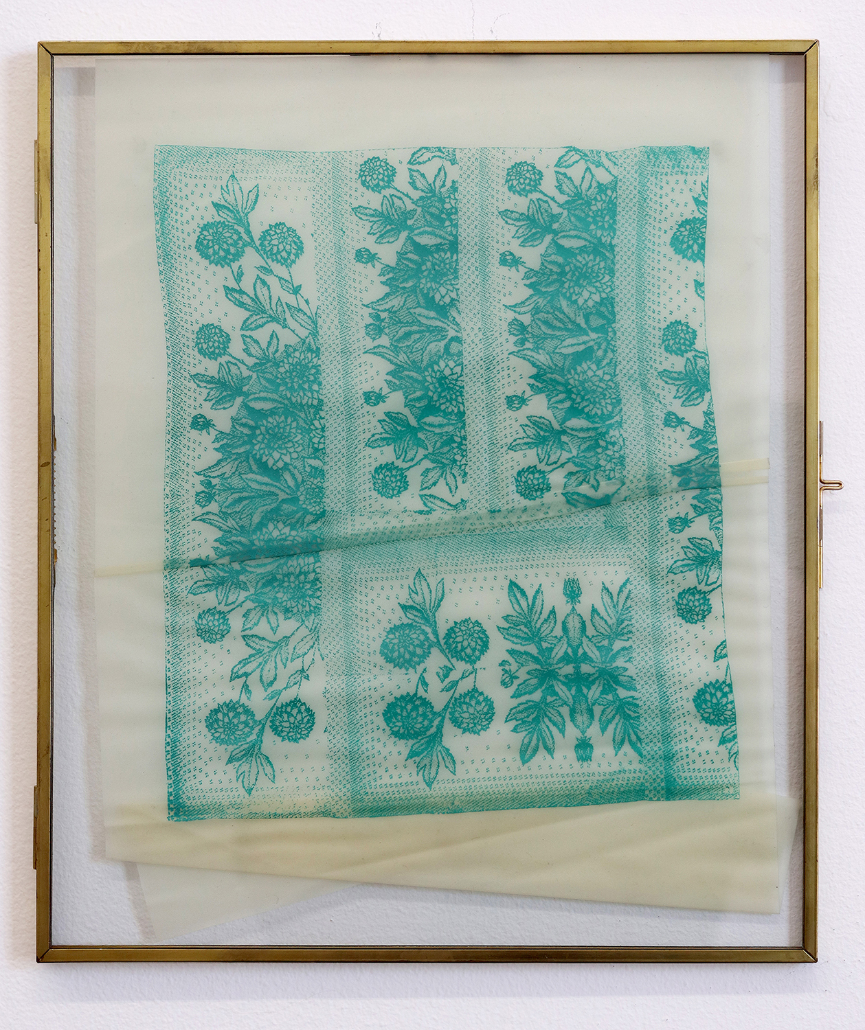 Levan Mindiashvili, Patterns of My Consciousness (where I used to nest), No.1, 2021, Oil on latex in double sided brass frame, 13 x 11 inches