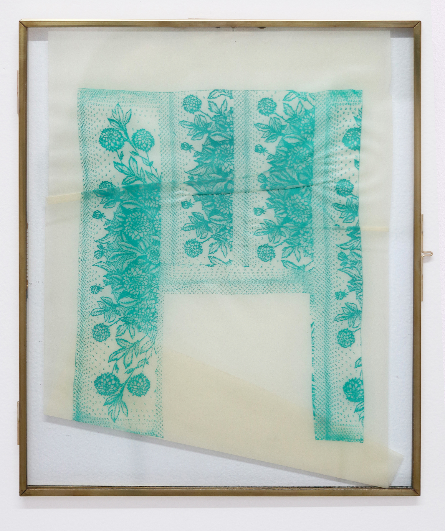 Levan Mindiashvili, Patterns of My Consciousness (where I used to nest), No.3, 2021, Oil on latex in double sided brass frame, 13 x 11 inches