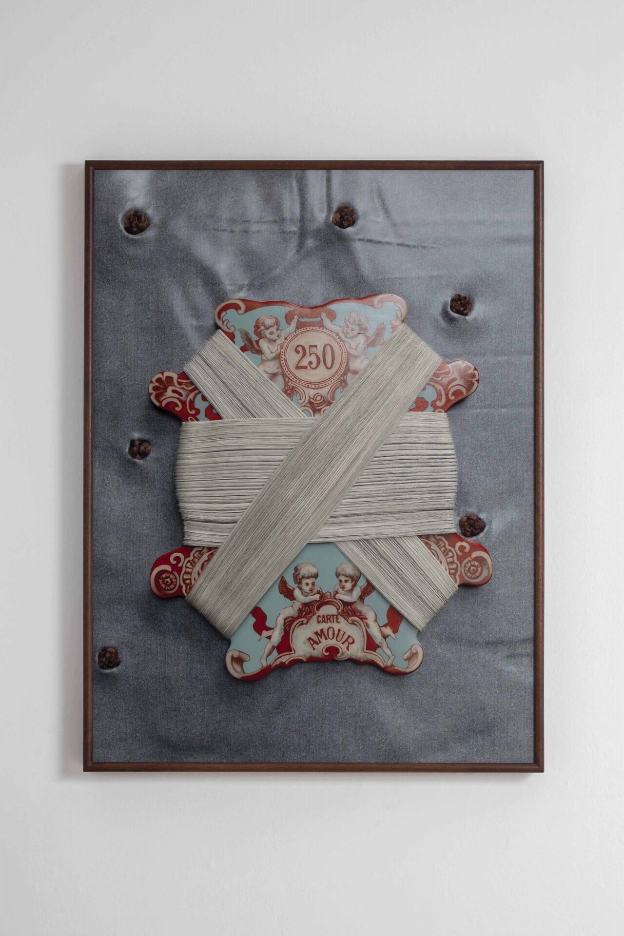 Adi Fluman, Carte Amour, 2021. Digital sculpture, inkjet printed on paper in artist’s frame, (American walnut wood), 122.5×92×8 cm. Photo: Tal Nisim. Courtesy of the artist and Dvir Gallery, Tel Aviv/Brussels.
