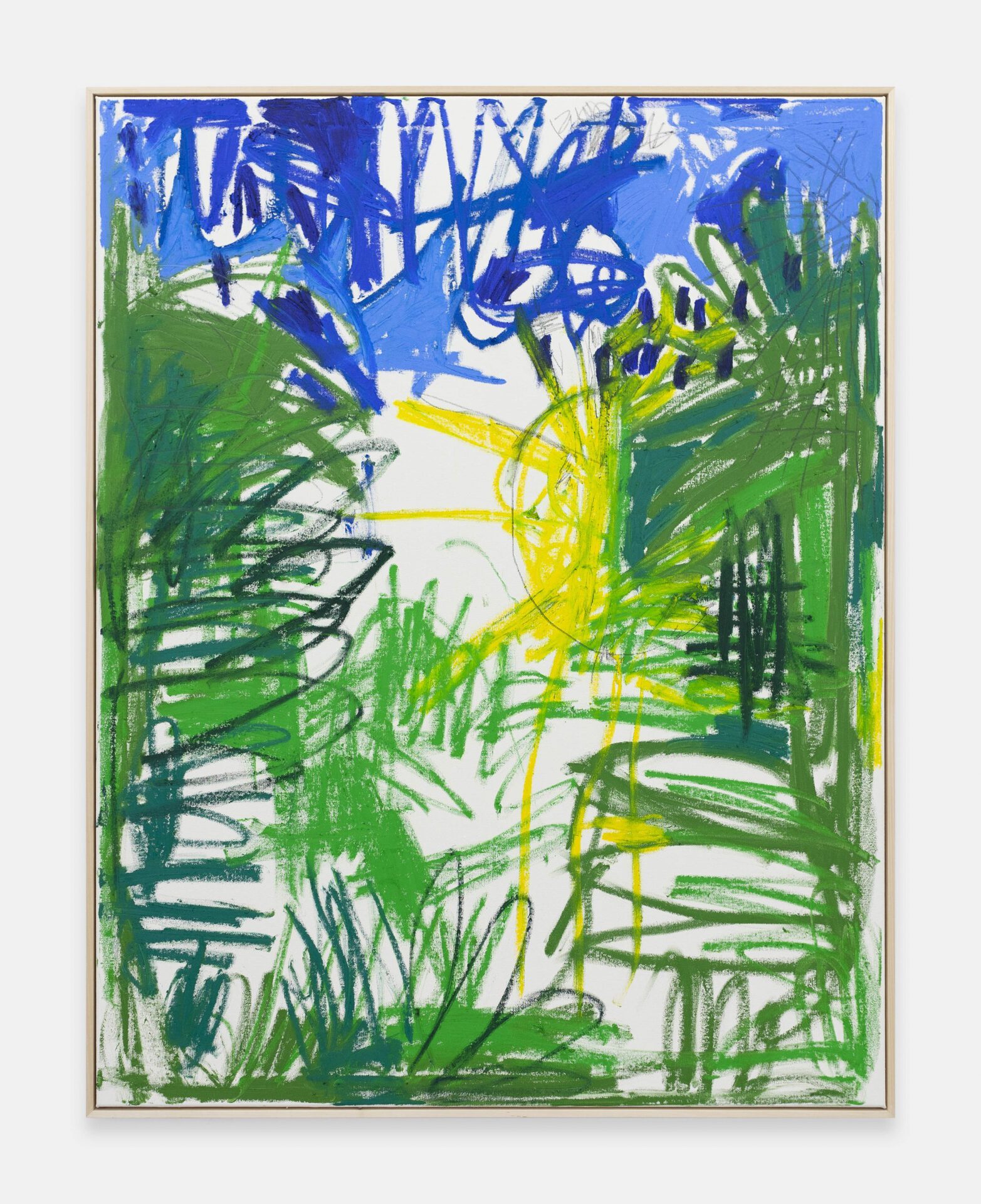 ENORM SONNE LAND, 2021, Oilstick on canvas, 140 x 110 cm