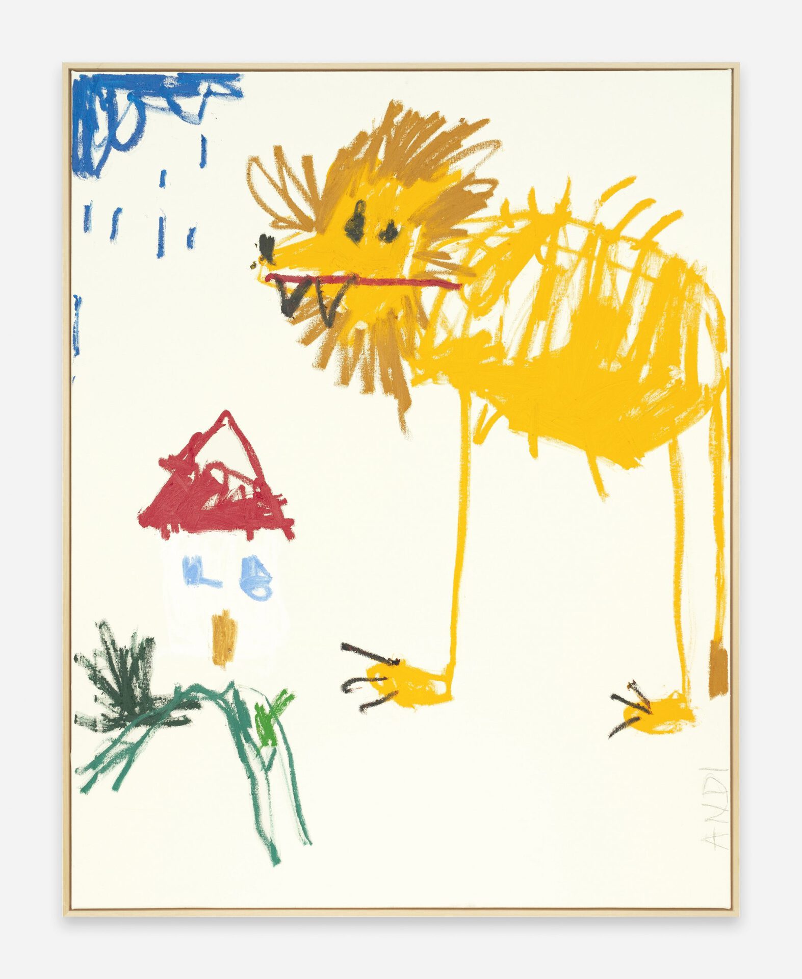 BREDOUILLE VORPOGRAMIERT, 2021, Oilstick on canvas, 140 x 110 cm