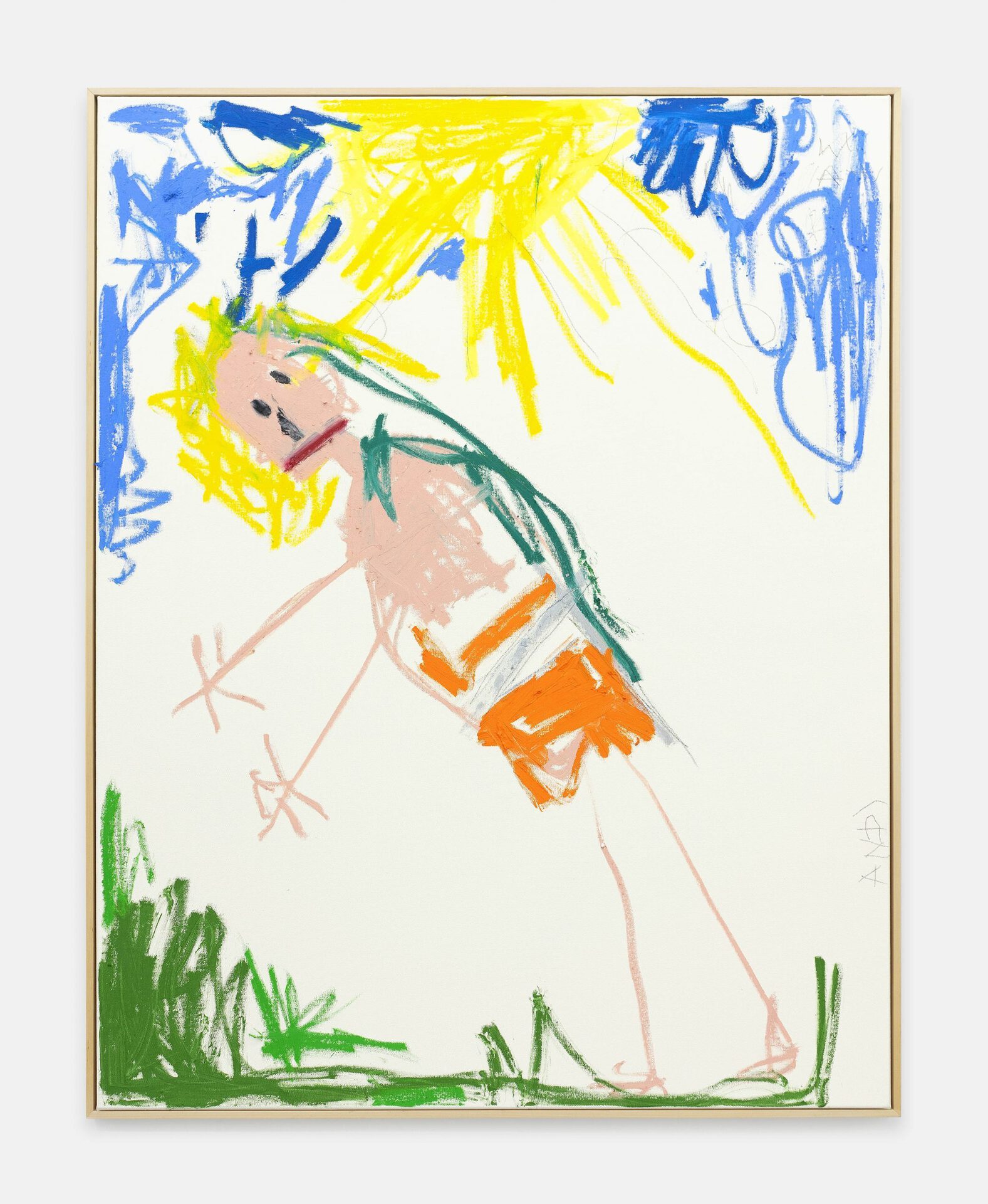 OBACHT OBJEKT VERLOREN, 2021, Oilstick on canvas, 140 x 110 cm