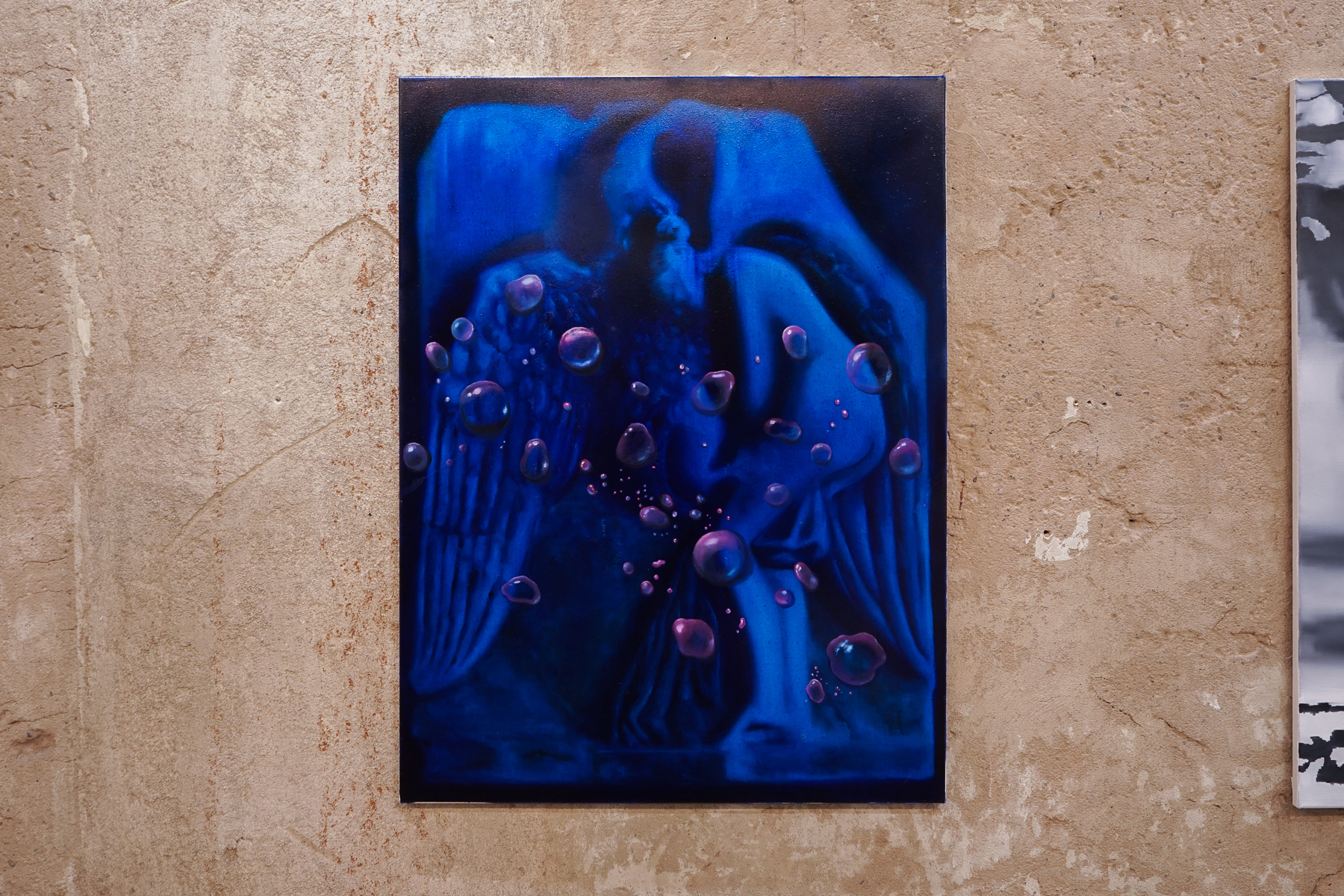 Annabelle Agbo Godeau, Leda, 2021, oil on canvas, 130 x 90 cm, Installation view at BPA.