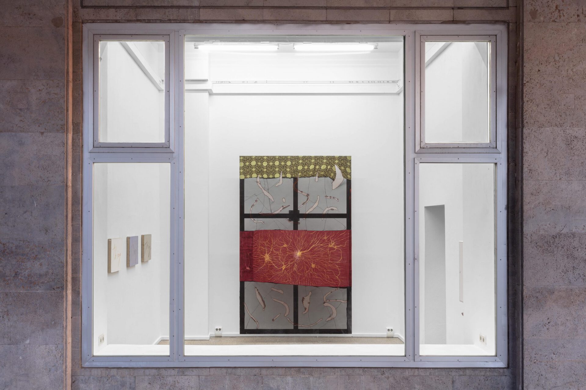 Leda Bourgogone and Mira Schor, "Blood of a Poet," Install 1