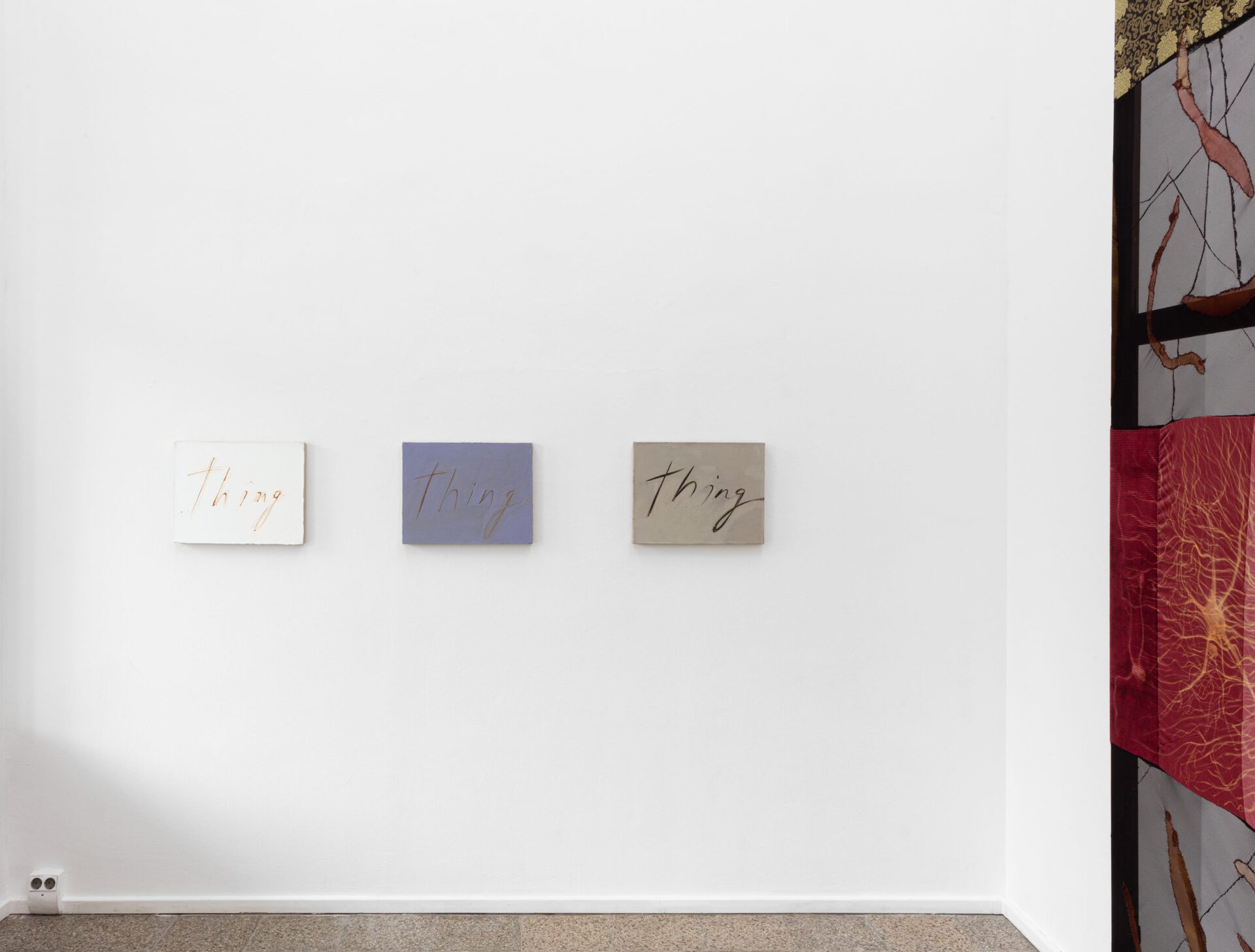 Leda Bourgogone and Mira Schor, "Blood of a Poet," Install 3