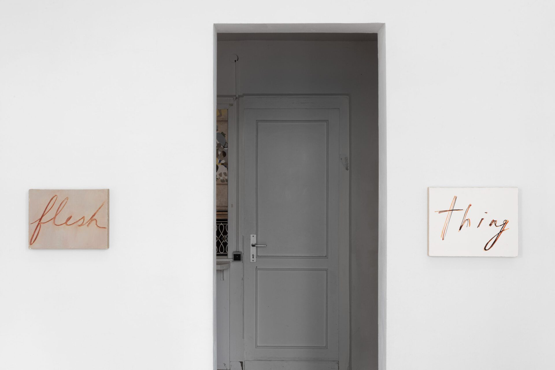 Leda Bourgogone and Mira Schor, "Blood of a Poet," Install 4