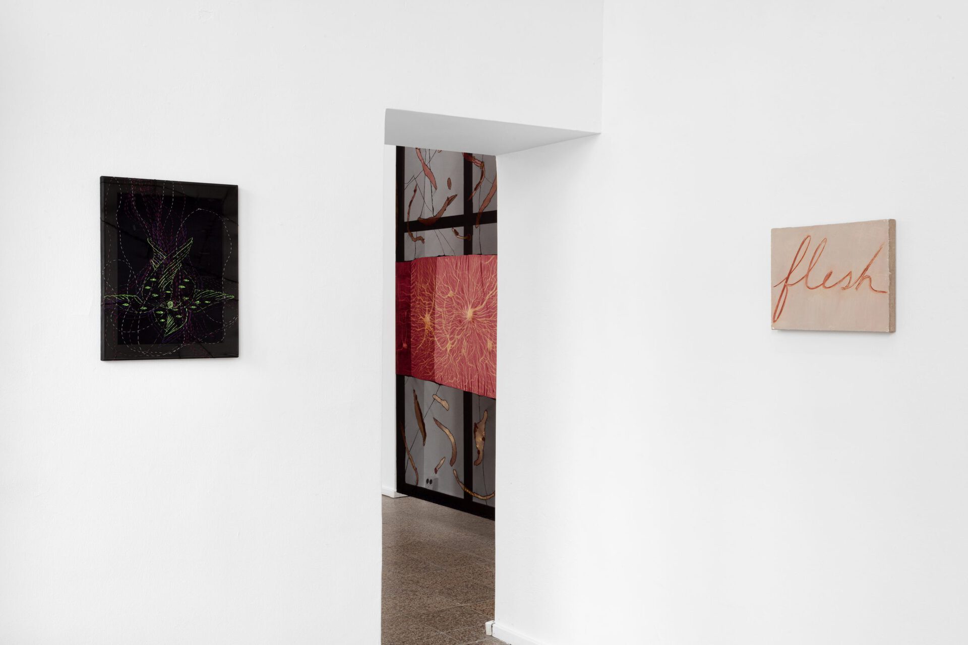 Leda Bourgogone and Mira Schor, "Blood of a Poet," Install 5