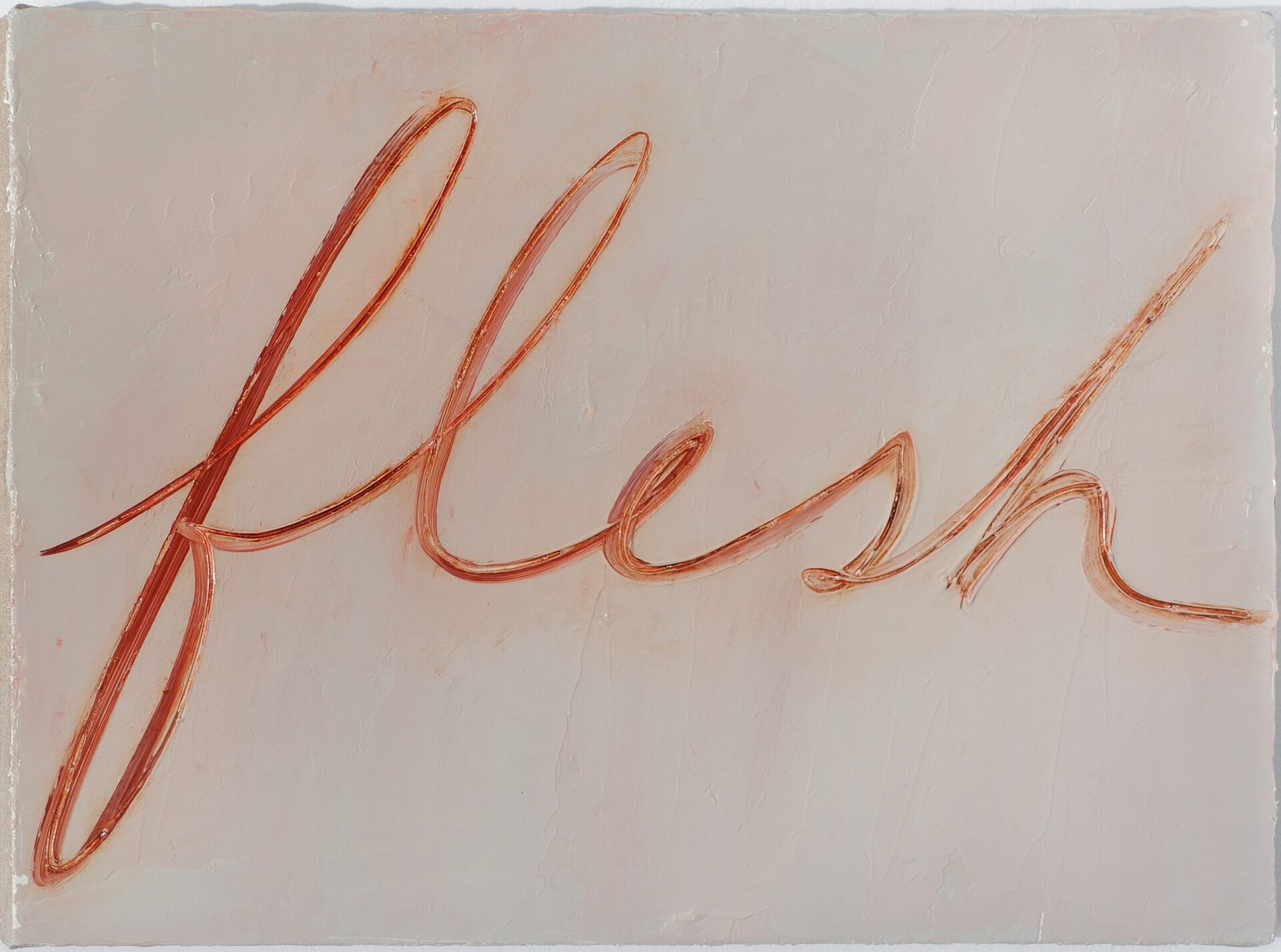 Mira Schor, Flesh, 2015, Oil on linen, 12 x 16 inches / 30.5 x 40.6 cm