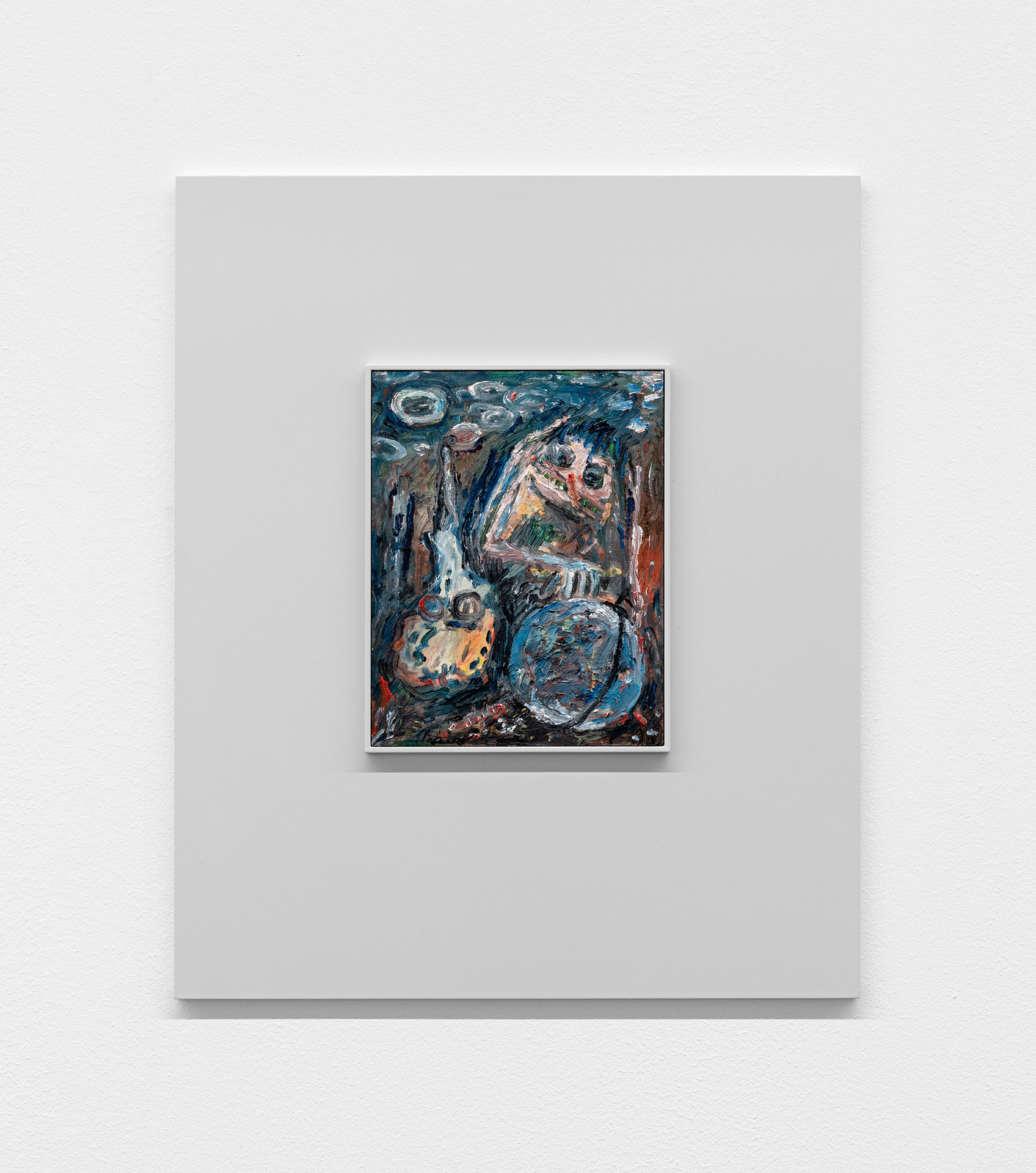 Camillo Paravicini, Villain, 2020, Oil on wood in wooden frame, 60 x 50 cm