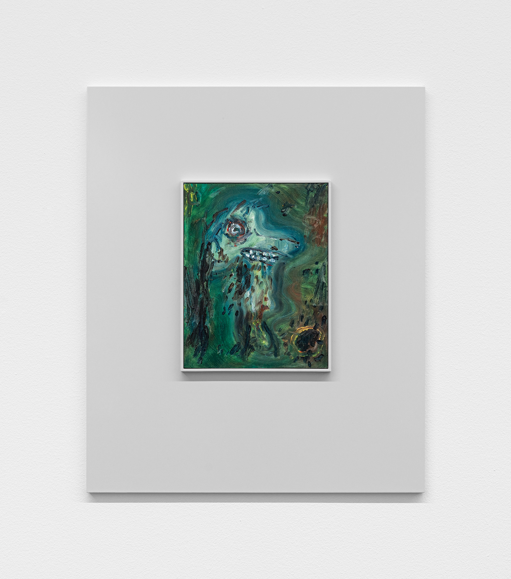 Camillo Paravicini, Dunstschwalbe, 2020, Oil on wood in wooden frame, 60 x 50 cm