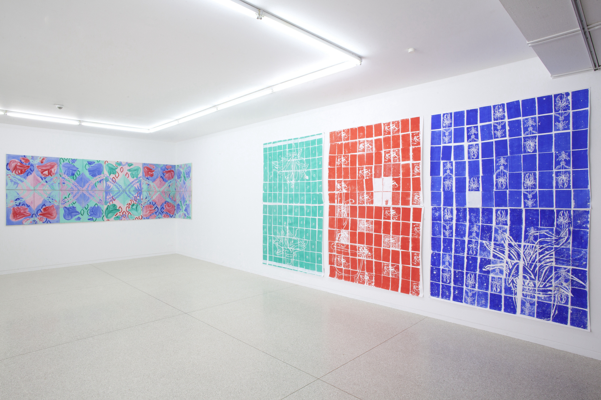 Anna Slobodnik exhibition view: WERK.STOFF Painting Award, Heidelberger Kunstverein, 2021. © Markus Kaesler & HDKV Courtesy the artist