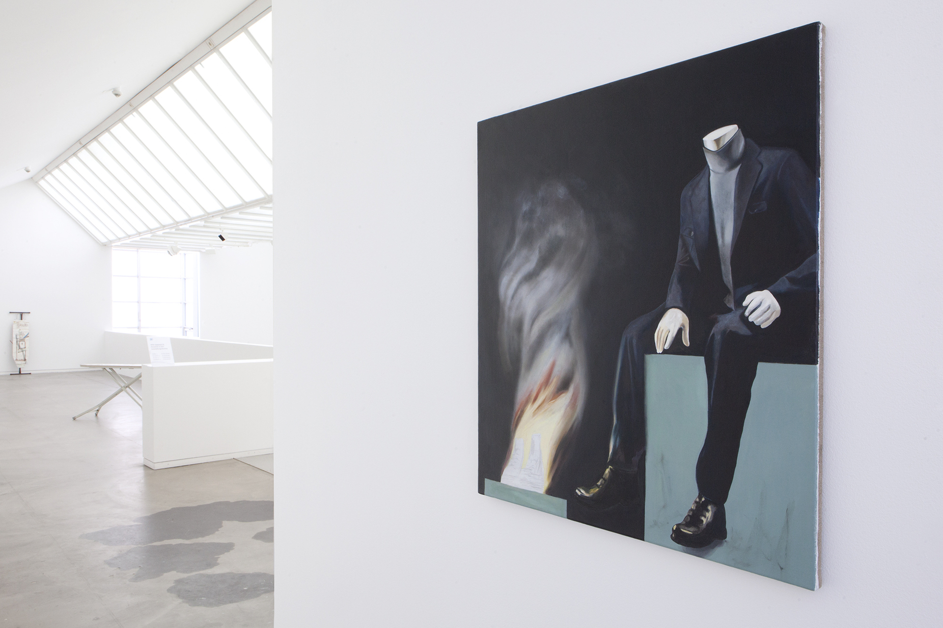 Bradley Davies Going Static, 2017, exhibition view: WERK.STOFF Painting Award, Heidelberger Kunstverein, 2021. © Markus Kaesler & HDKV Courtesy the artist and Clages, Cologne