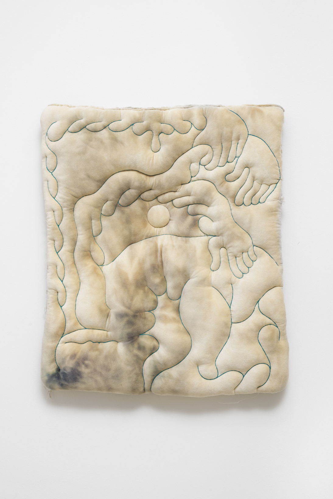 Eliška Konečná, It can be us, 2021, embroidery, dyed velvet, 70 x 60cm, courtesy of the artist and eastcontemporary