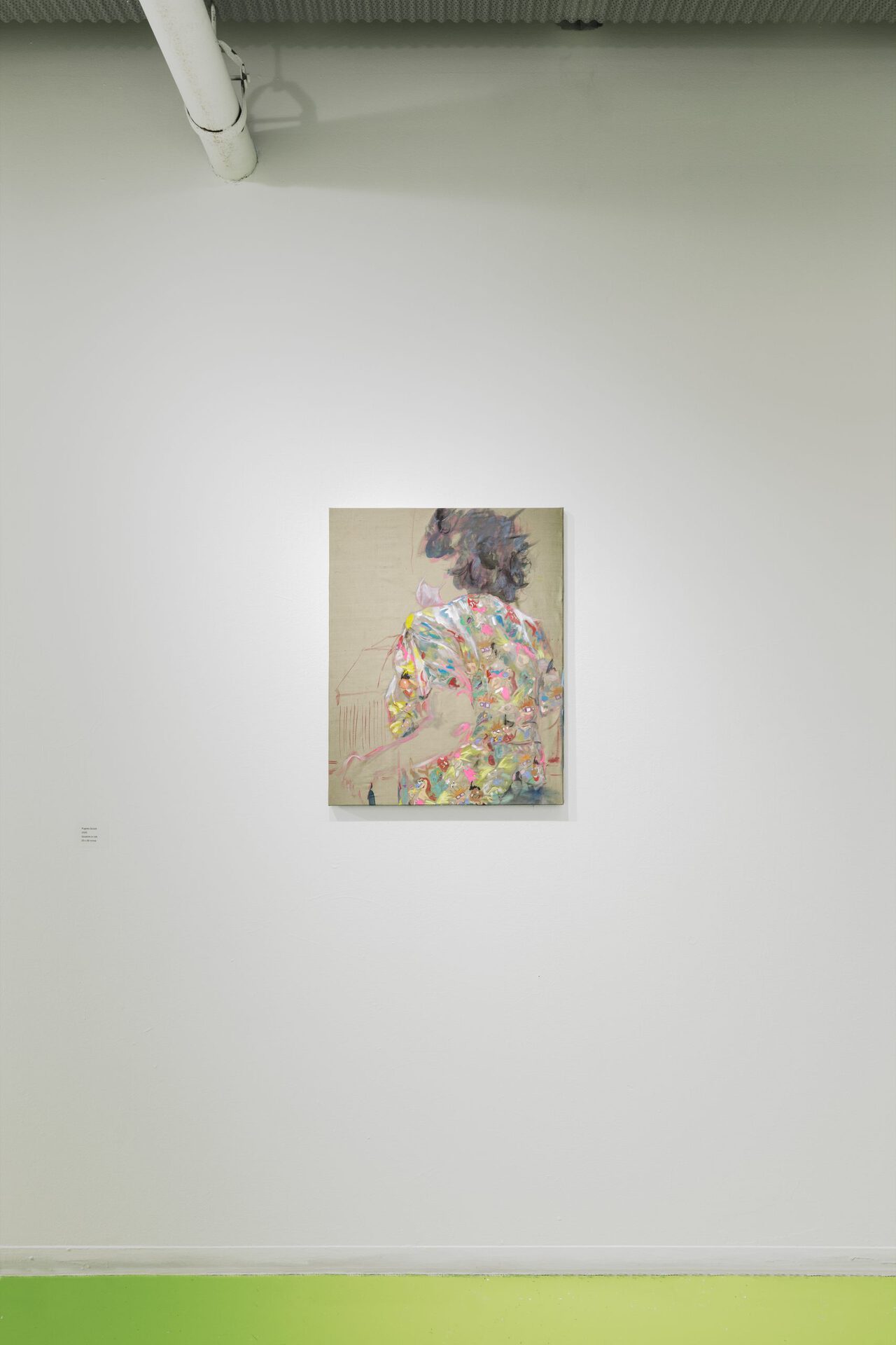 Maggie Crowley, Rugrats Scrubs, 2020, gouache on silk, 16 x 20 inches
