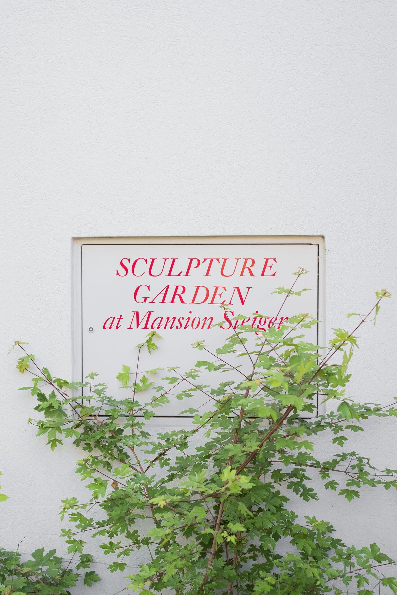 Installation view, Sculpture Garden at Mansion Steiger, Basel, 2021