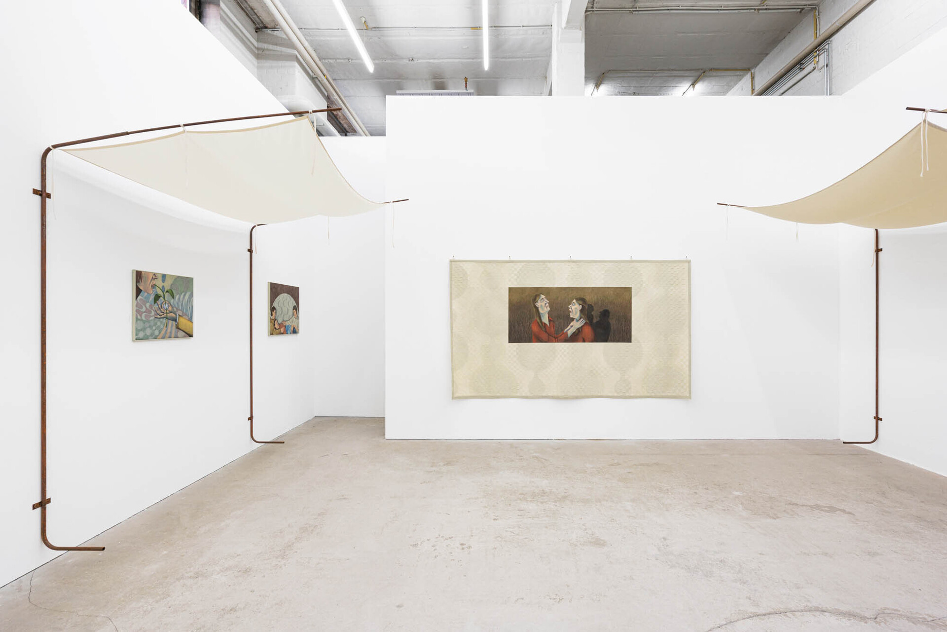 Installation view: Stefan Fuchs, ‘Goodbye Tristesse, oder die Rückkehr der begabten Gärtnerin’, Galerie Tobias Naehring, Leipzig, 2021