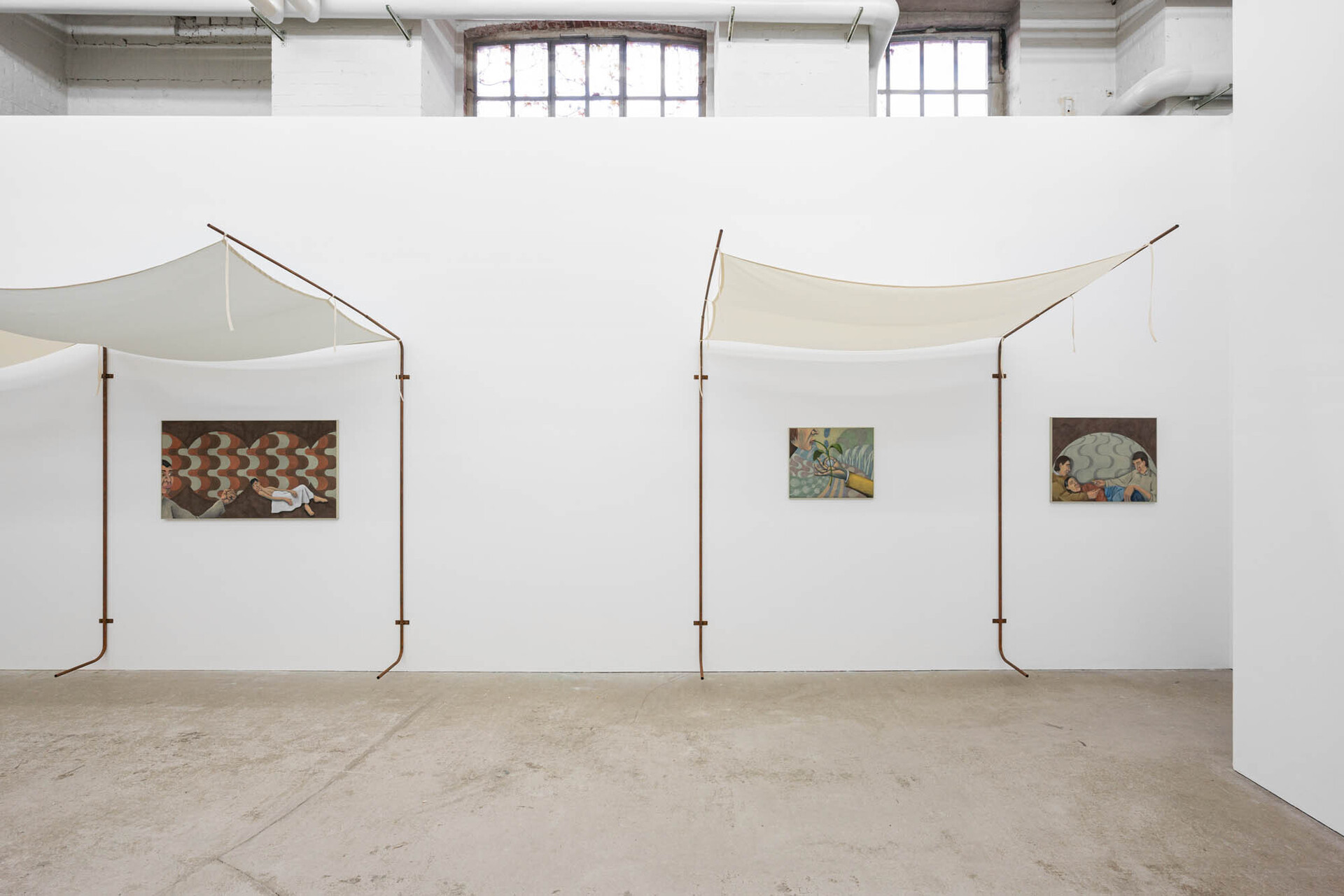 Installation view: Stefan Fuchs, ‘Goodbye Tristesse, oder die Rückkehr der begabten Gärtnerin’, Galerie Tobias Naehring, Leipzig, 2021