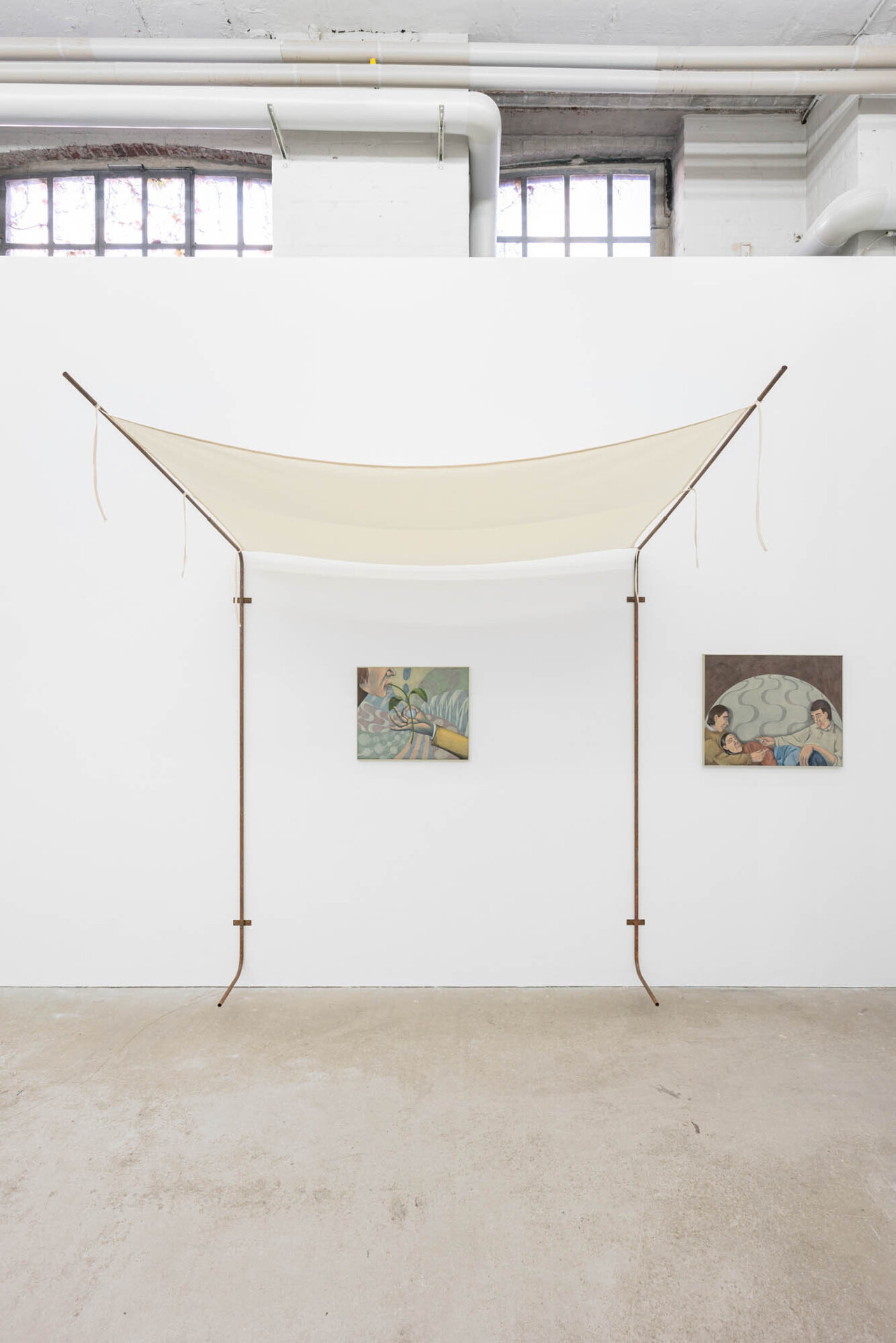 Installation view: Stefan Fuchs, ‘Goodbye Tristesse, oder die Rückkehr der begabten Gärtnerin’, Galerie Tobias Naehring, Leipzig, 2021