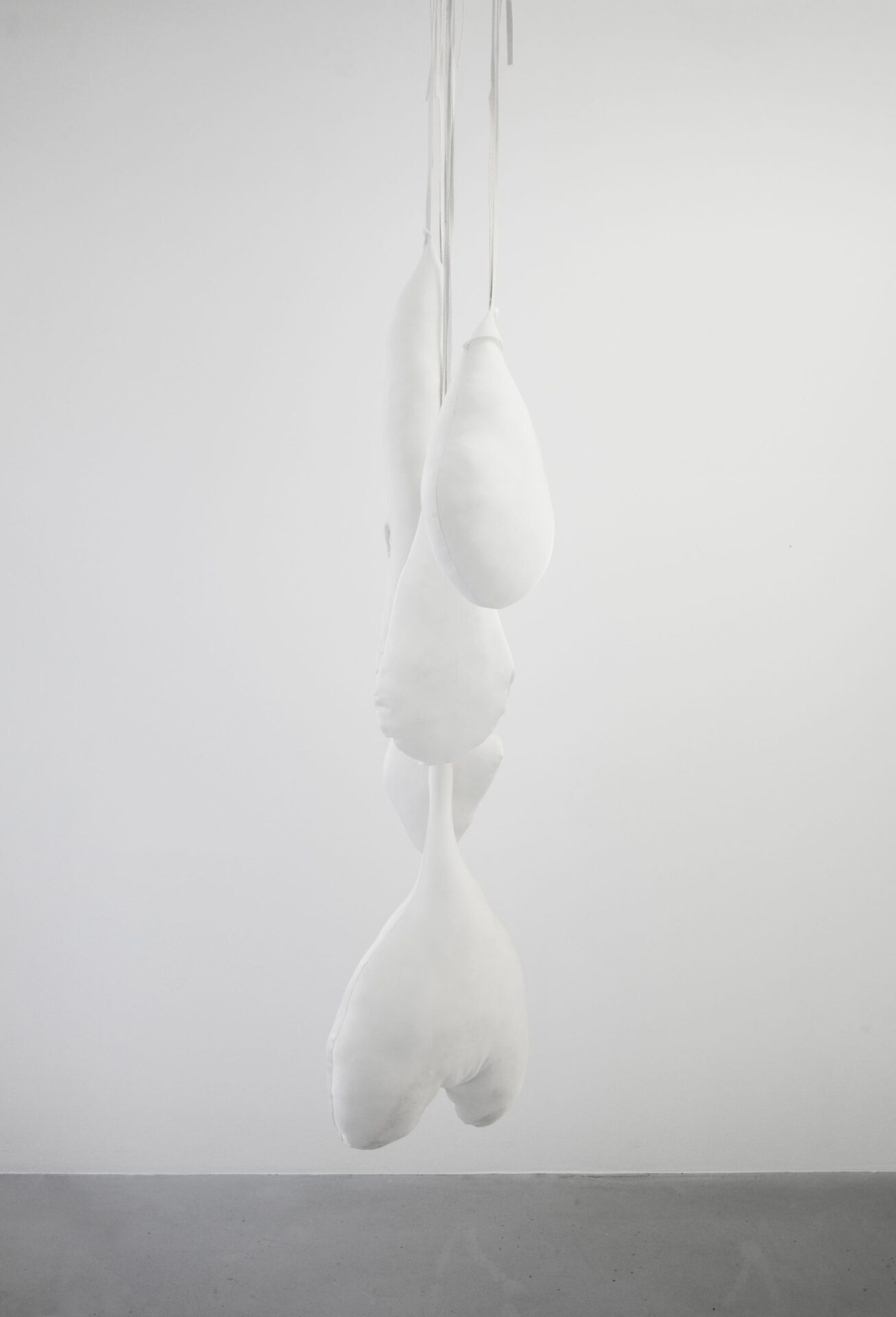 Franca Scholz, Tits and more tears, padded cotton, installation, 2021