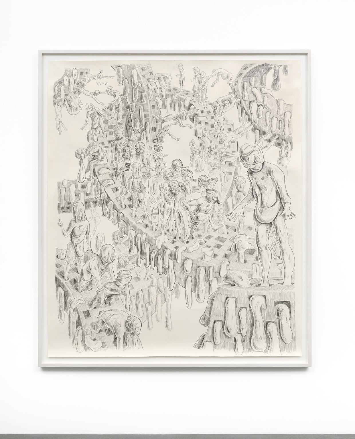 Sebastian Volz, Einverstanden (accept all), 2020, Pencil on Paper, 185 x 159 cm