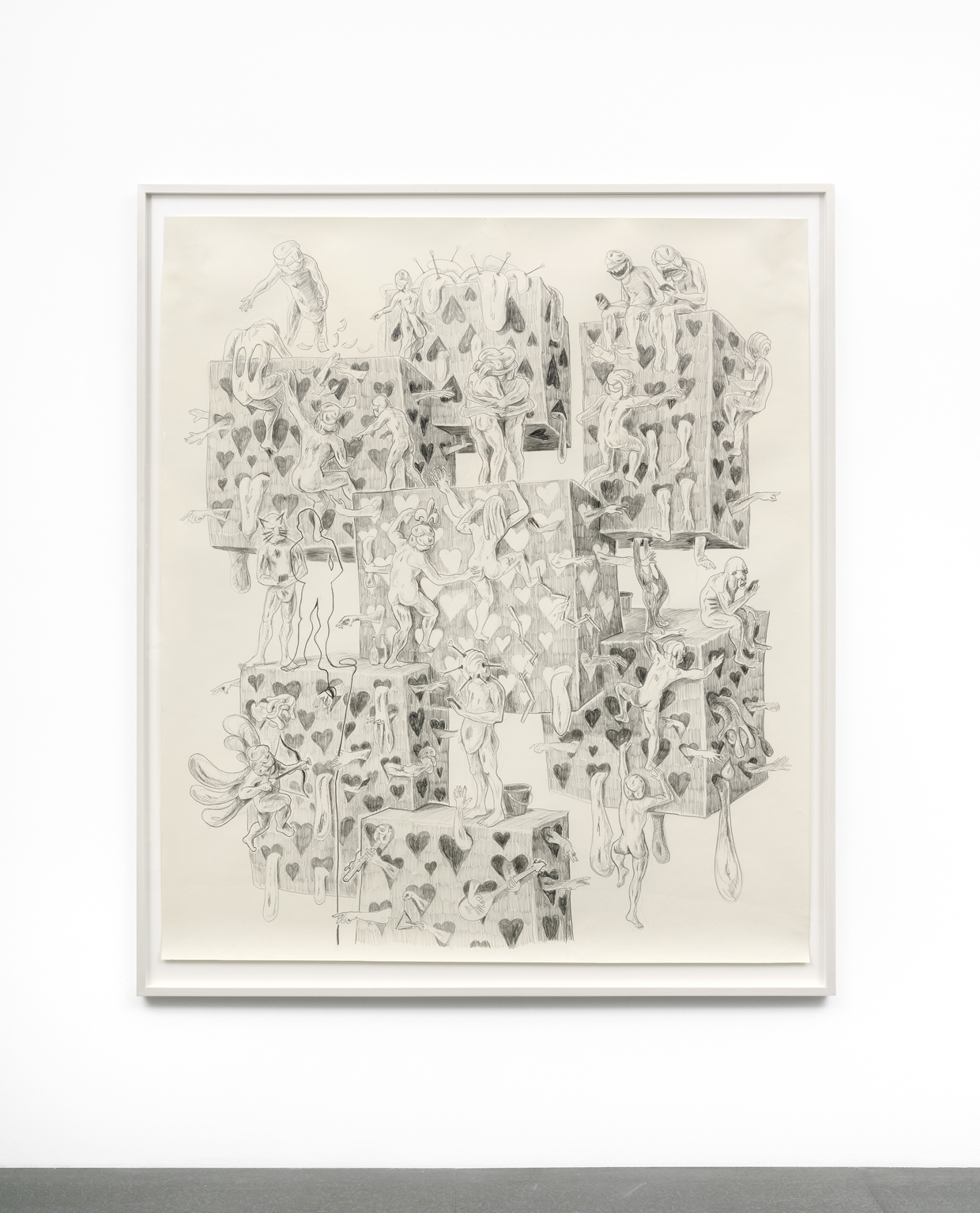 Sebastian Volz, Unsere Liebe lässt Gletscher schmelzen, 2020, Pencil on Paper, 185 x 159 cm