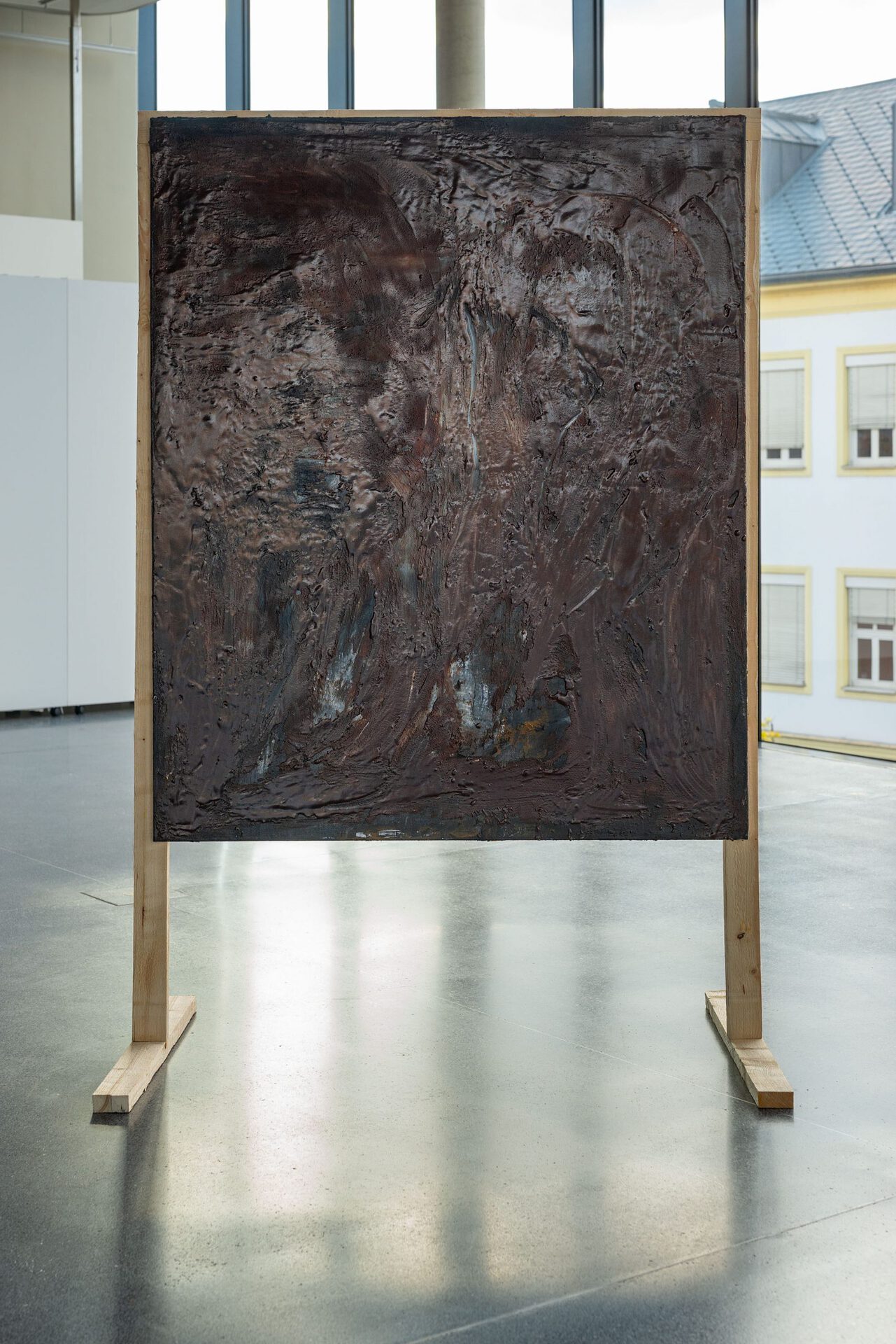 Jakob Kolb / Artist Statements be like: I don't know how I do it. But I make the shit work. / oil, cayenne pepper, resin on canvas / 170cm x 140 cm / 2021