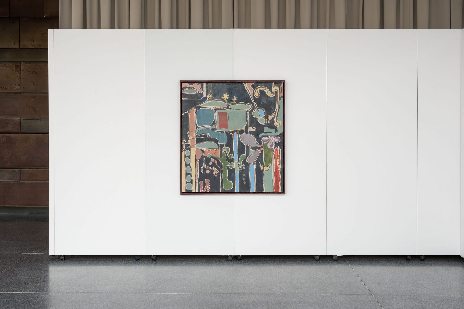 Sofie Fatouretchi / Esmé / oil and gouache on silk / 120cm x 110cm / 2020