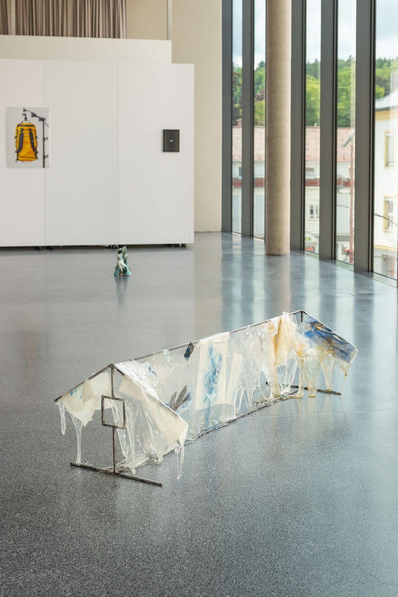 Jakob Kolb / Melt House / steal, resin, paper, graphite, pencil colour, ink / 2021