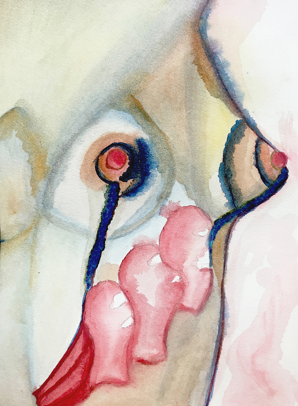 13. Anna Perach, Gasp, 202, watercolour on cotton paper, 23 x 30,5 cm, Courtesy of ADA, Rome