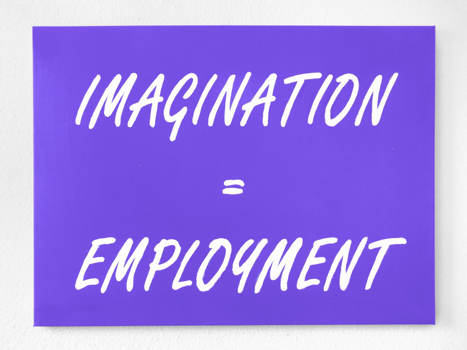 Ariel Helyes, Imagination = Employment, 2021, acrylic on canvas, 60x80cm - closeup