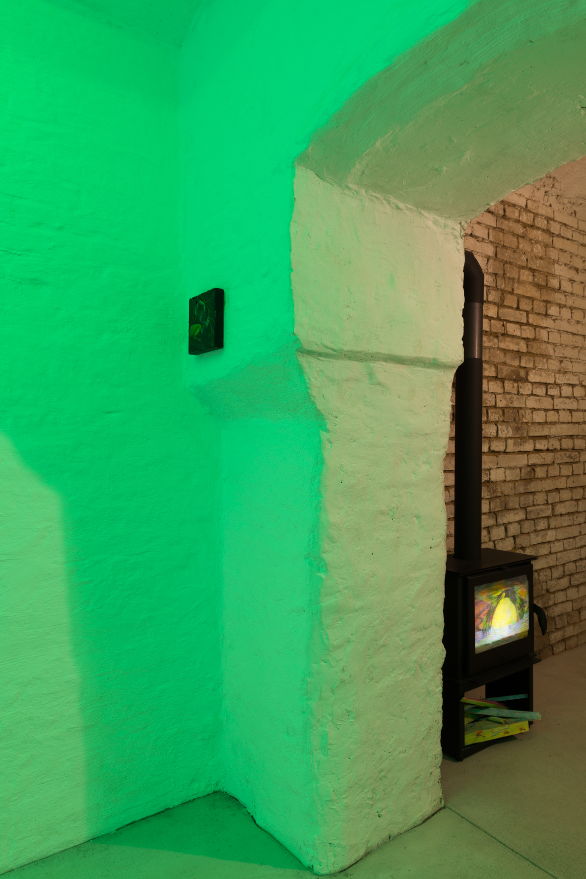 Installation view: But I doubt, I tremble, I see (shaking edges) and the wild thorn tree, Giuliana Rosso & Rory Pilgrim, Curated by Caterina Avataneo, Pina (Vienna)