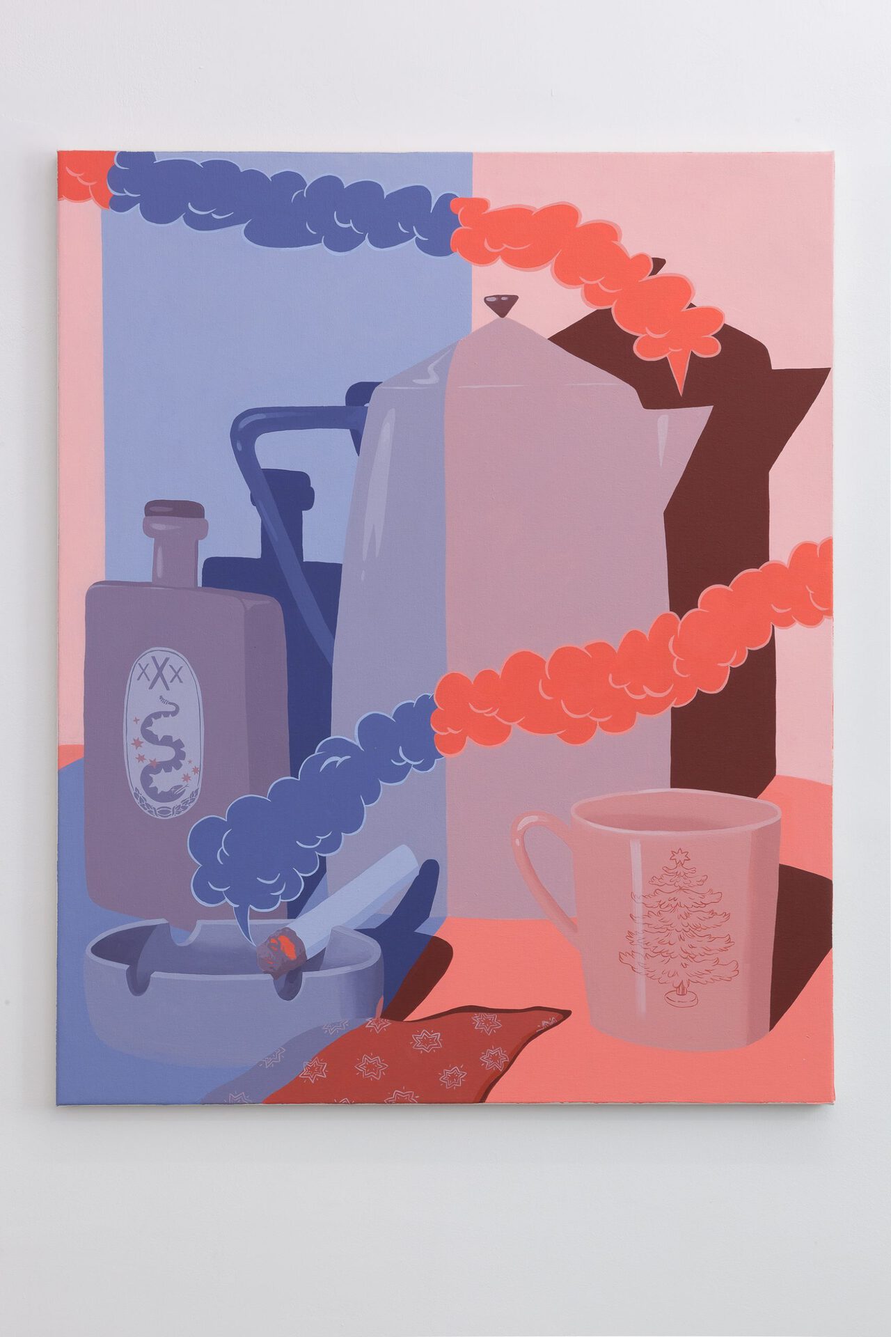 Victoria Nunley, Over & Over & Over, 2021, acrylic on canvas, 91.5 x 112 cm, 36 x 44 in