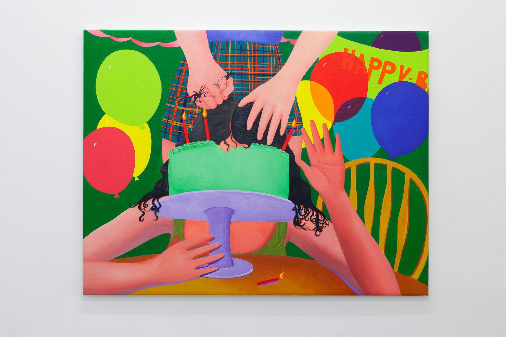 Natalie Terenzini, Surprise!, 2021, acrylic on linen, 101 x 132 cm, 40 x 52 in