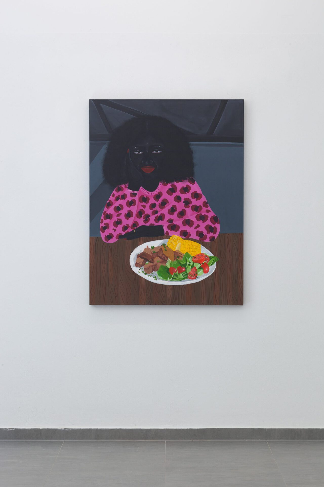 Zandile Tshabalala, Brunch II: 28/08/20, Sandton, 2021, acrylic on canvas, 90 x 120 cm, 35 3/8 x 47 1/4 in