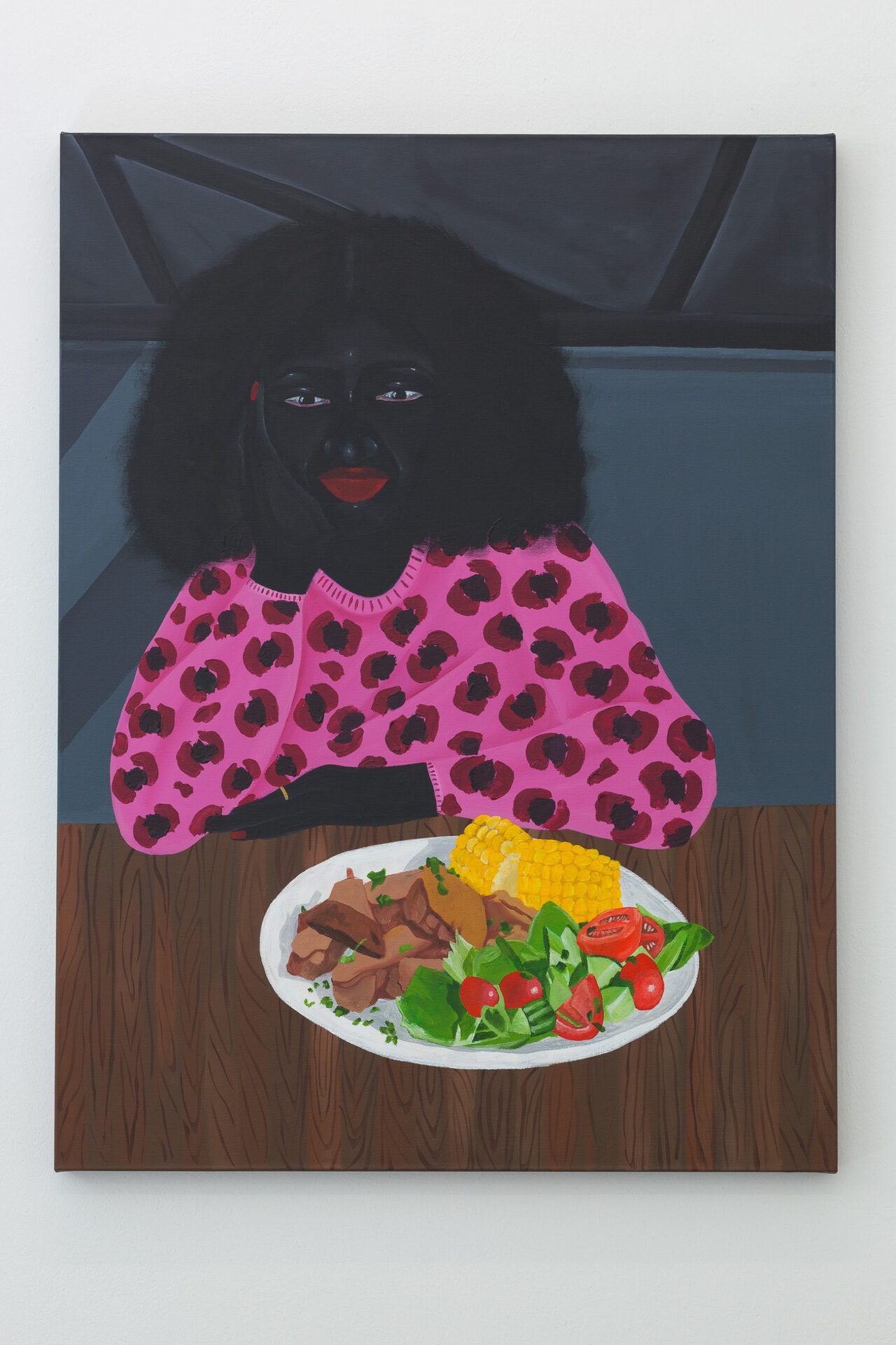 Zandile Tshabalala, Brunch II: 28/08/20, Sandton, 2021, acrylic on canvas, 90 x 120 cm, 35 3/8 x 47 1/4 in