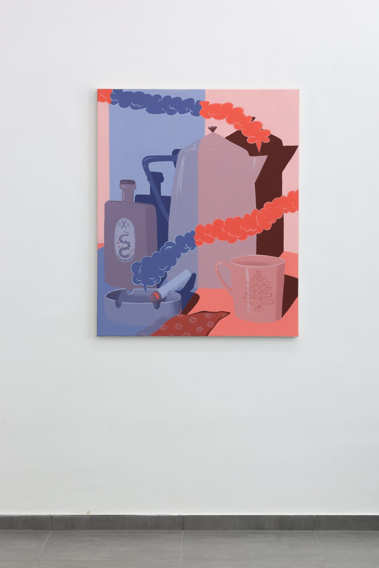 Victoria Nunley, Over & Over & Over, 2021, acrylic on canvas, 91.5 x 112 cm, 36 x 44 in