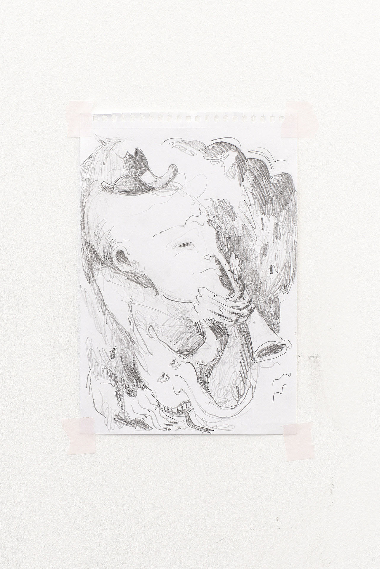 Jenny Kalliokulju Sleepy servant, 2021, pencil on paper, A5