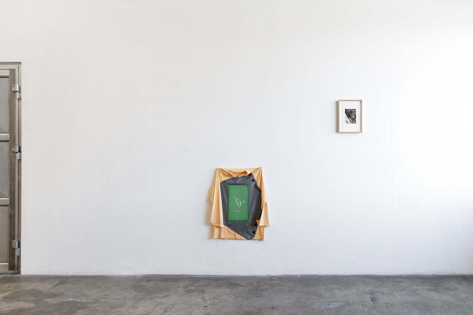 Mikko Kuorinki Carrier, 2021, candle wax, candle wicks, Chicco Echo twin stroller part, unused hospital shirt / Mikko Kuorinki, Frog at Mount Olympus on 4.10. 2017, 2021, framed photograph
