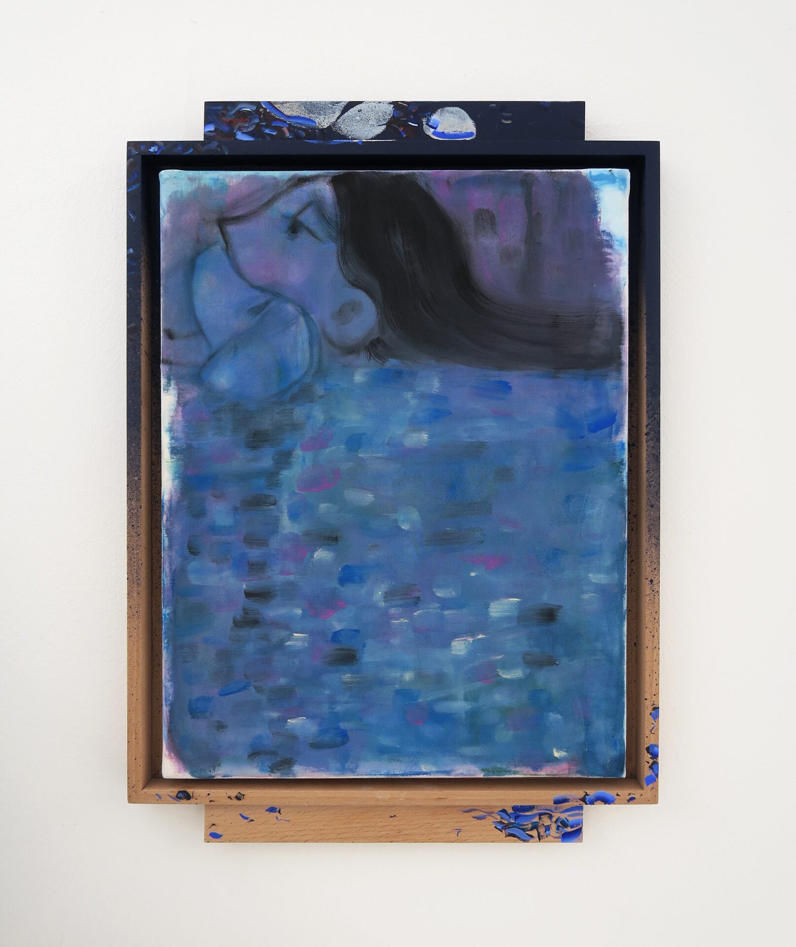 Jessy Razafimandimby & Niels Trannois Chainaz, 2021 acrylic on bedsheet, acrylic on woodframe