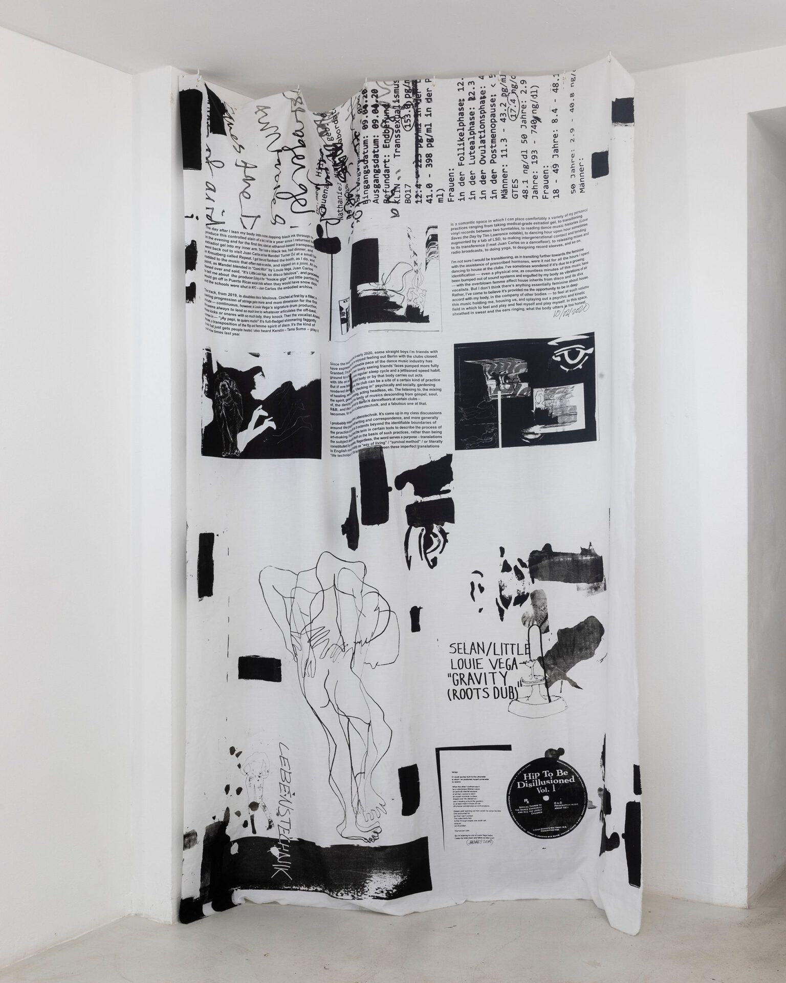 Nat Marcus, Lebenstechnik, 2021, Silkscreen on cotton, 215 x 153 cm