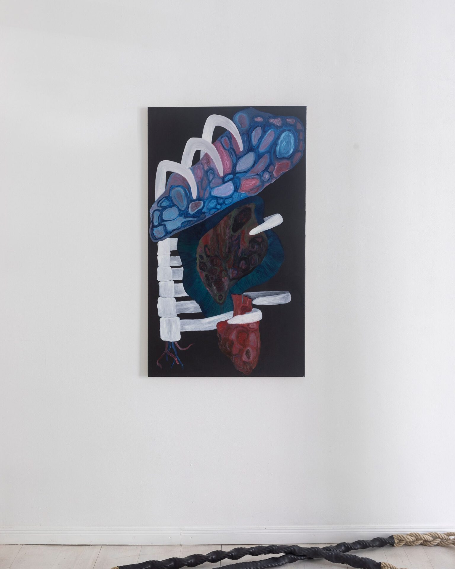 Sarah Bernauer, Die Umarmung, 2020, Oil on canvas, 120 x 70 cm