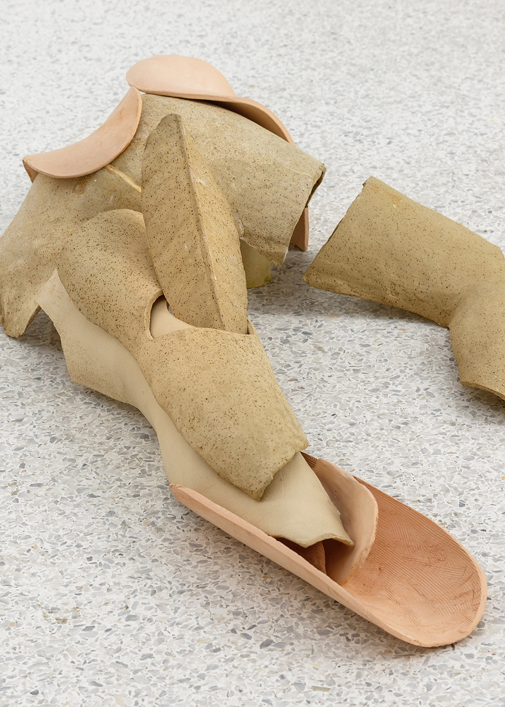 Athanasios Argianas, Tilebodies (sleepers) Set 3, 2021, Various ceramic bodies, 35 x 110 x 70 cm.