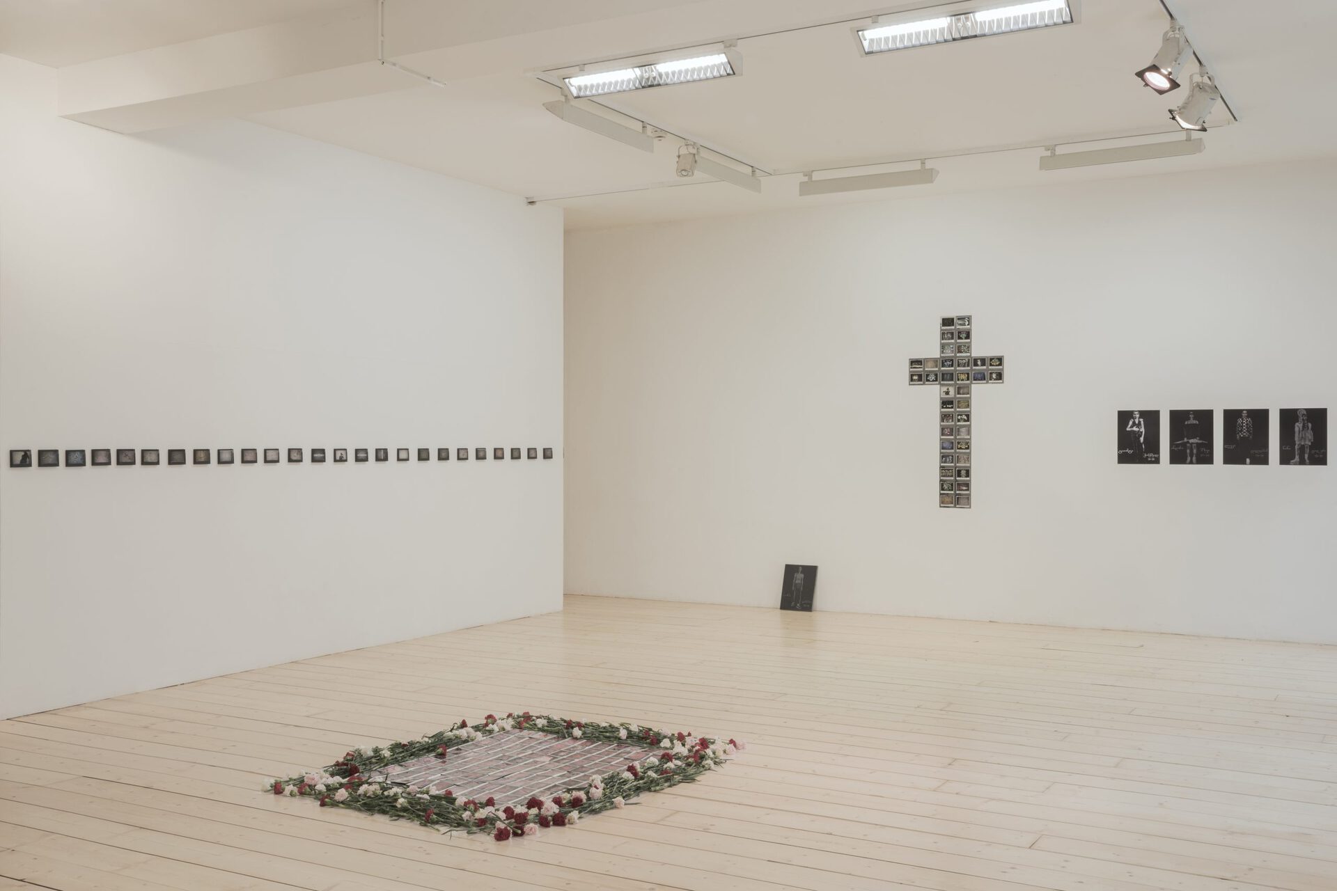 Installation view,Lascia ch'io pianga* (Let me weep), mom art space, Hamburg, works by Nata Sopromadze