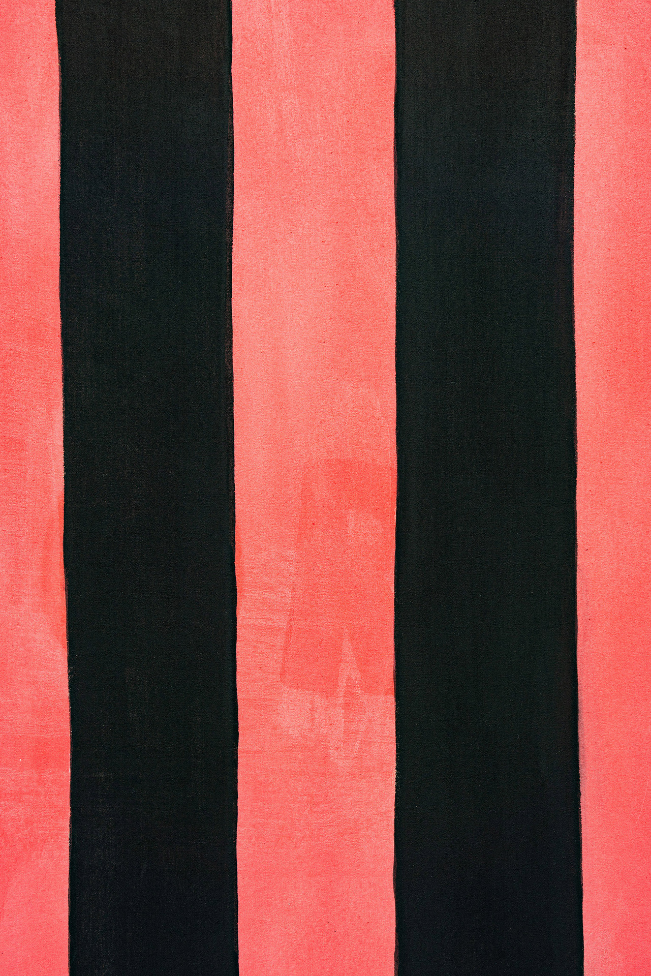 Sophia Domagala, “Schwarze Streifen auf rosa und rot” (detail), 2021