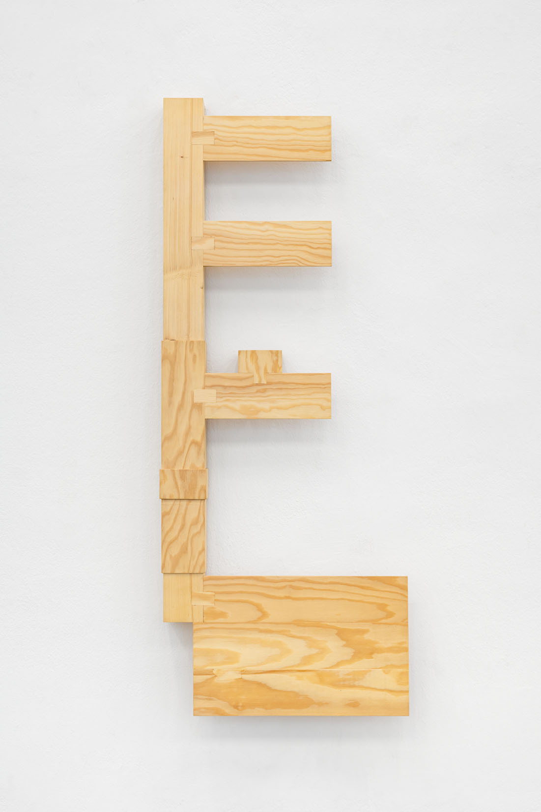 OVIDIU ANTON CS 3-22-19, 2021 wood, glued, glazed, oiled 54 x 138 cm Courtesy Christine König Galerie, Vienna and the artist Photo: Simon Veres