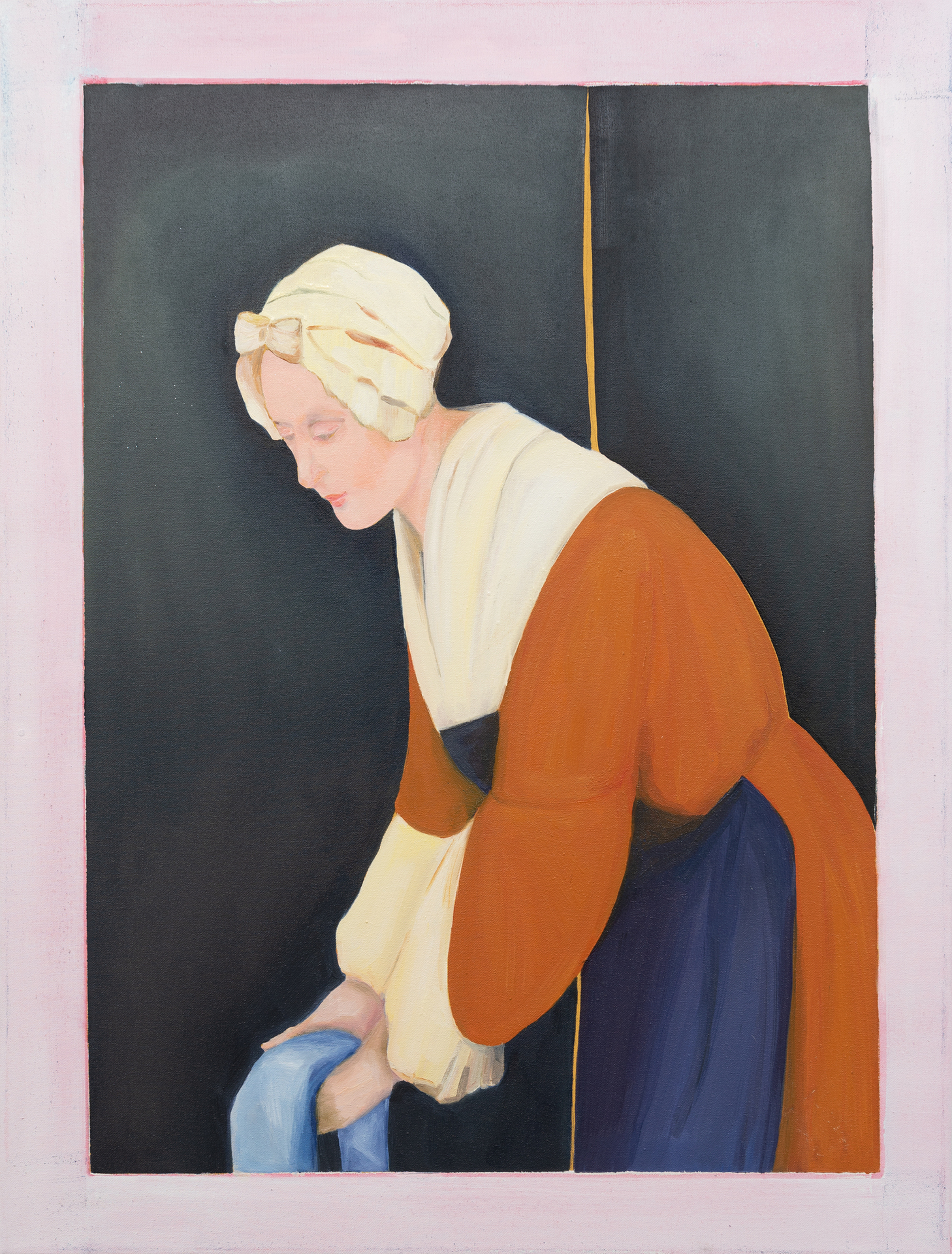 Martina Smutná, Laundress I, 2017, oil on canvas, 85 x 65 cm