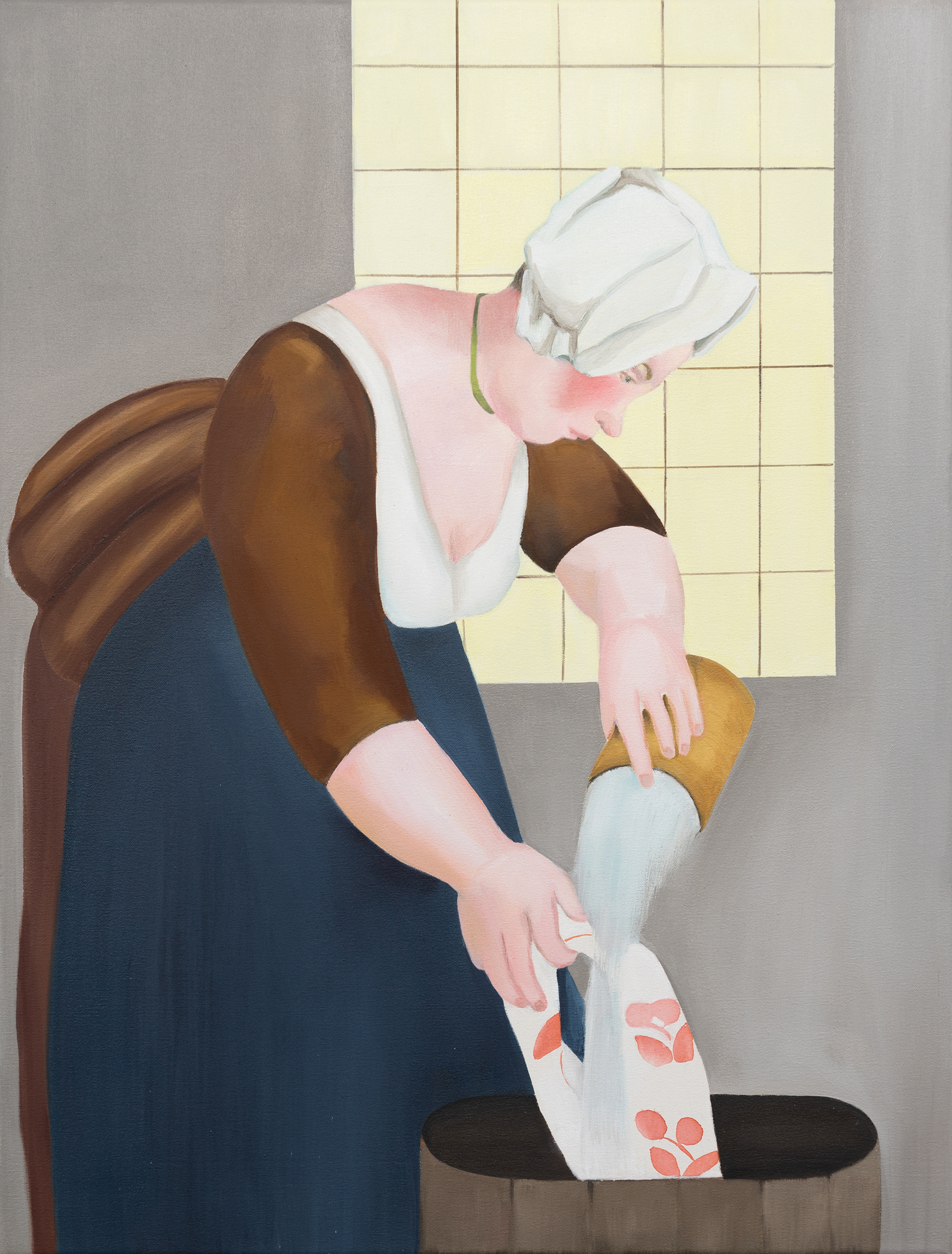 Martina Smutná, Laundress II, 2021, oil on canvas, 85 x 65 cm