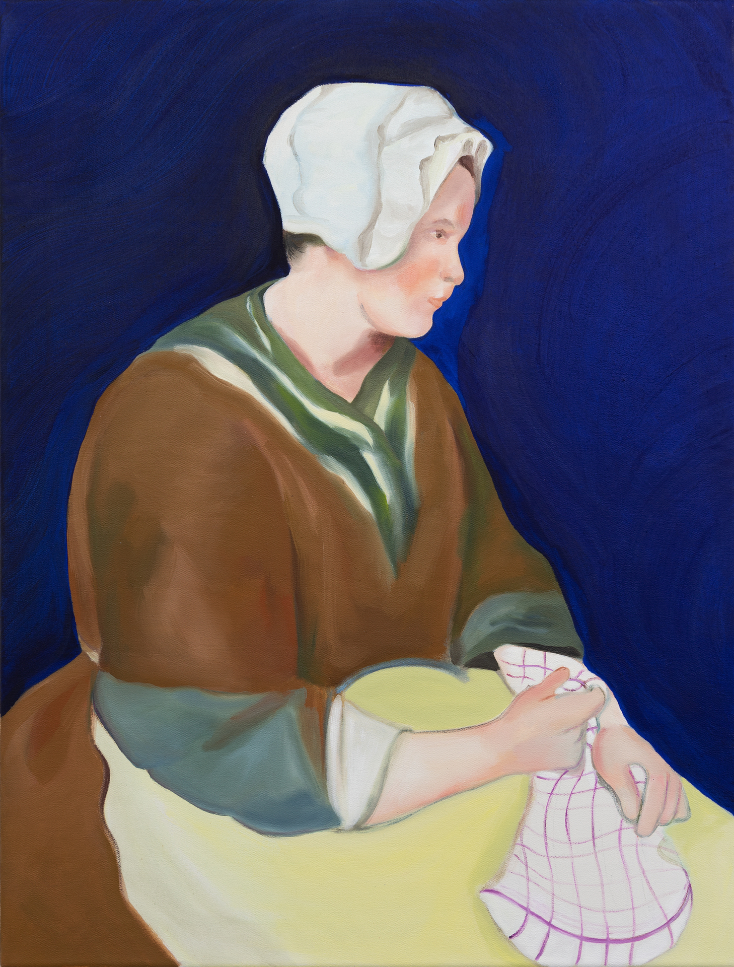 Martina Smutná, Laundress III, 2021, oil on canvas, 85 x 65 cm